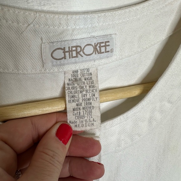 Vintage 80s 90s Cherokee Floral Flower Pattern Cotton Vest Vtg Multicolor USA - Picture 3 of 4